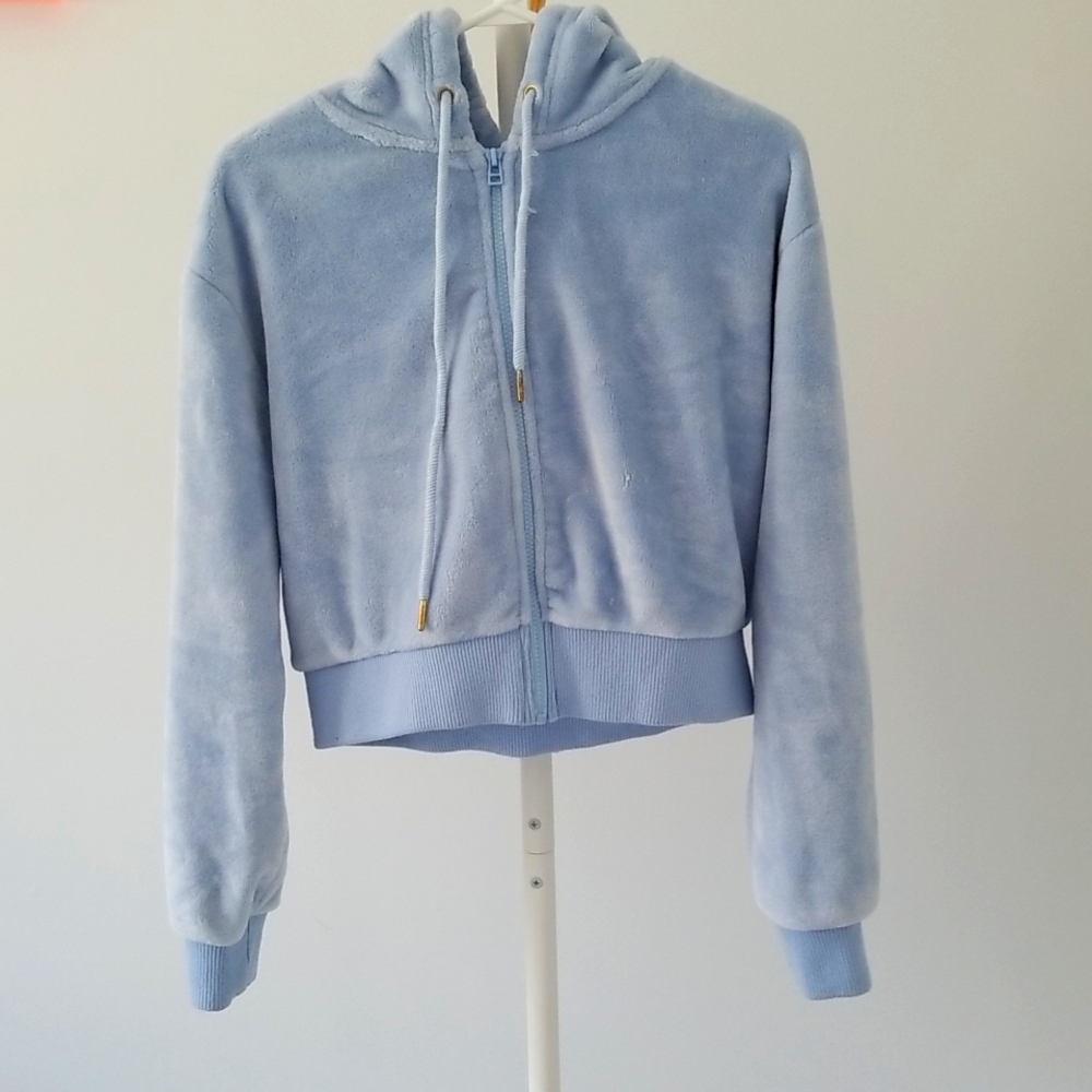 Periwinkle Urban Planet Teddy Bear Coat Size S